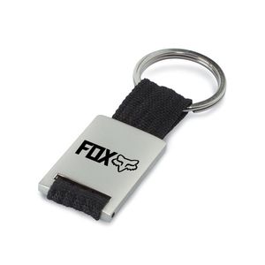 TECH Premium Metal Key Ring with Colored Webbing
