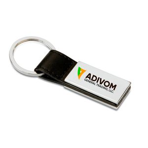 RECTANGLO PU and metal key ring