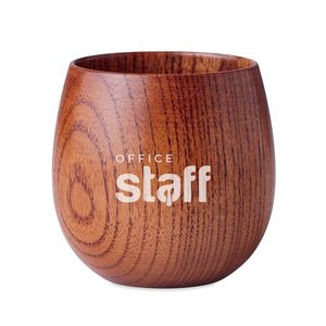 OVALIS Handcrafted Oak Wooden Mug with 250ml Capacity