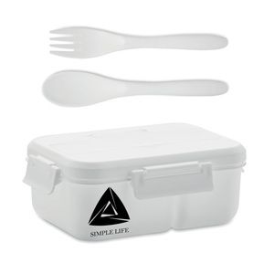 MAKAN Lunch box ze sztućcami z PP - GiftRetail MO6646