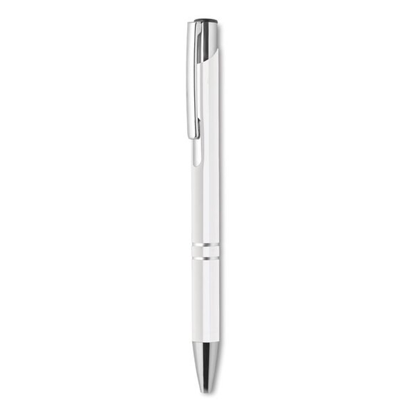 BERN Elegant Aluminium Push Button Pen with Blue Ink - GiftRetail MO8893