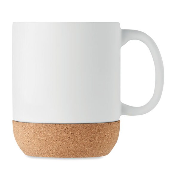 MATT Eco-Friendly Matt Ceramic Mug with Cork Base 300ml - GiftRetail MO6839