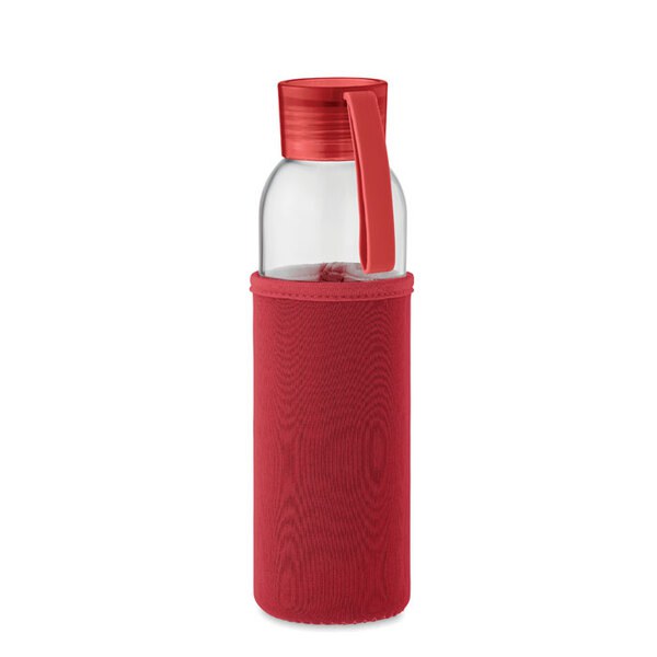 EBOR Eco-Friendly 500ml Recycled Glass Bottle with Pouch - GiftRetail MO2089