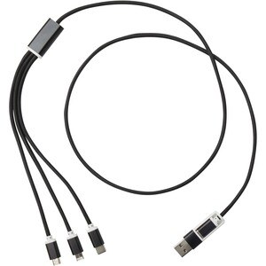 Versatile kabel do ładowania 5-1 z aluminium z recyklingu - EgotierPro 124386