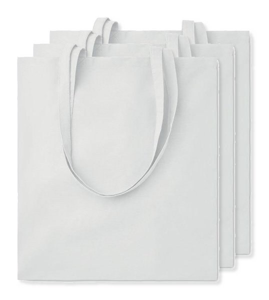 Pack of 3 GiftRetail MO9268 - COTTONEL COLOUR Eco-Friendly 140gsm Cotton Shopping Tote Bag