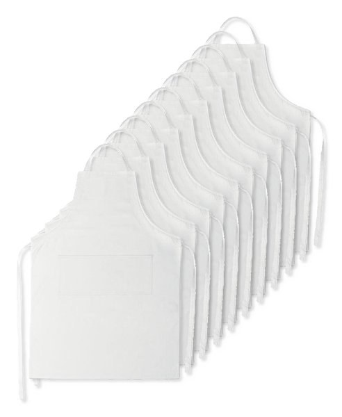 Pack of 10 GiftRetail MO8441 - FITTED KITAB Premium Adjustable Kitchen Apron with Pockets