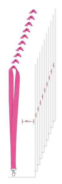 Zestaw 10 szt. GiftRetail MO9058 - SIMPLE LANY Smycz  20mm