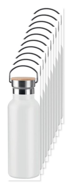 Pack of 100 GiftRetail MO9431 - HELSINKI 500ml Bamboo Lid Insulated Flask