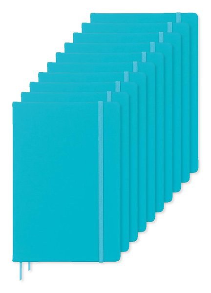 Pack of 10 GiftRetail MO1804 - ARCONOT Premium A5 Notebook with Elastic Closure