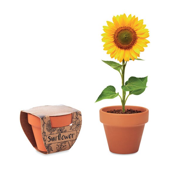 SUNFLOWER Doniczka, słonecznik - GiftRetail MO6147