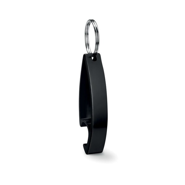 COLOUR TWICES Shiny Aluminium Key Ring Bottle Opener - GiftRetail MO8664