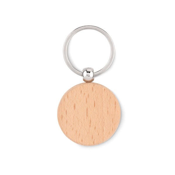 TOTY WOOD Okrągły drewniany brelok - GiftRetail MO9773
