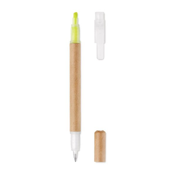 DUO PAPER Zakreślacz kartonowy 2 w 1 - GiftRetail MO9895