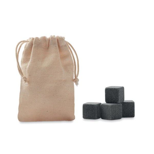 ROCKS 4 kamienne kostki lodu w etui - GiftRetail MO9943