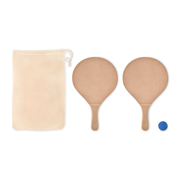 RAQUET Premium Beach Tennis Set with Cotton Mesh Bag - GiftRetail MO6829