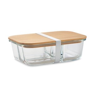 TUNDRA 3 Szklany lunch box z pokrywką - GiftRetail MO6973