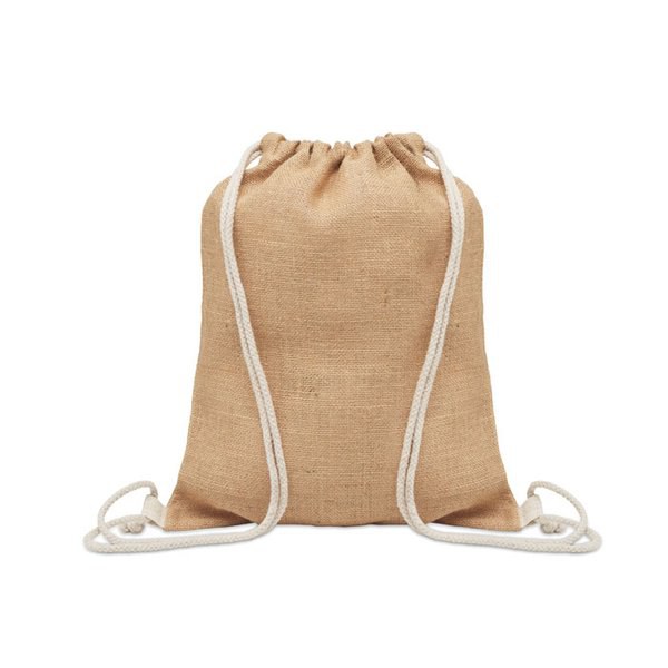 FUKURO Eco-Friendly Jute Drawstring Bag with Cotton Cord