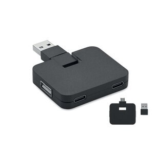 SQUARE-C 4-portowy USB - GiftRetail MO2254