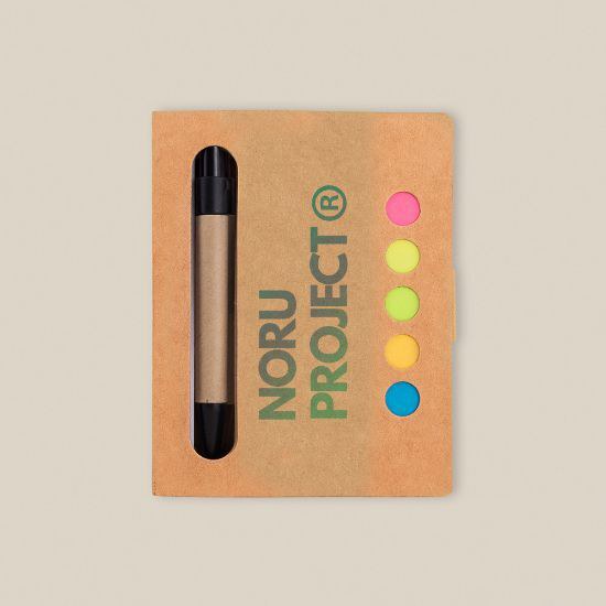 Goya 33047 - Cardboard Notebook with Sticky Notes & Pen NOTE