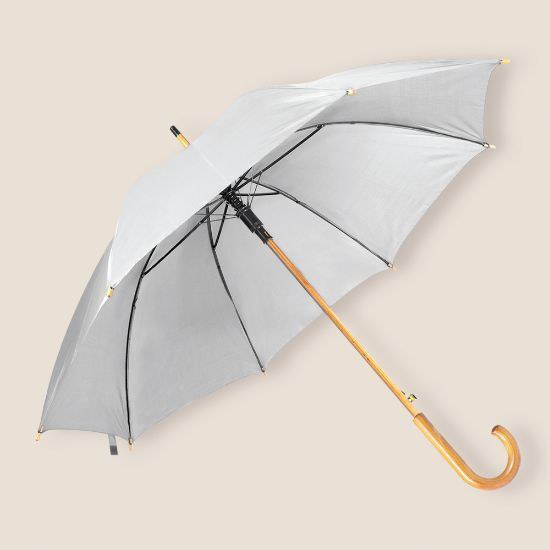 Goya 39529 - Automatic Wooden Handle Umbrella, 190T Polyester CLOUDY