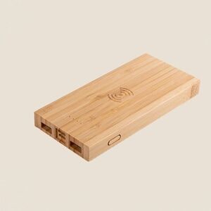 Goya 50556 - Power bank bambusowy 8000 mAh, bezprzewodowy 5W EBONY