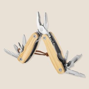 Goya 52536 - Multitool ze stali nierdzewnej i bambusa, 9 funkcji GAURI