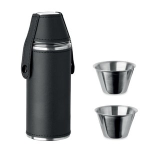 COCOON Hip flask with shot cups - GiftRetail MO2628