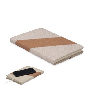 CORTONA Notes A5 z ładowarką 15W - GiftRetail MO2734