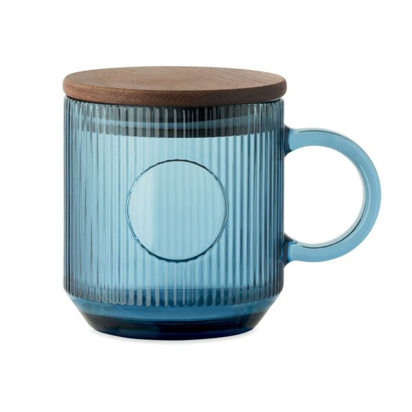 VITRIO MUG Kubek szklany prążkowany 300ml