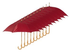Zestaw 100 szt. GiftRetail KC5132 - CALA Parasol z drewnianą rączką