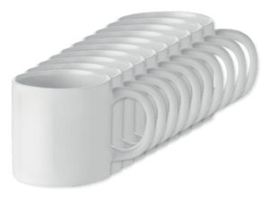 Zestaw 10 szt. GiftRetail MO9244 - MINI SUBLIM Kubek ceramiczny do sublimacji