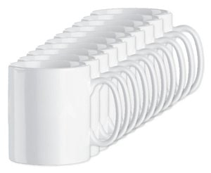 Zestaw 100 szt. GiftRetail MO8040 - SUBLIM Kubek ceramiczny do sublimacji
