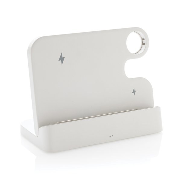 XD Collection P308.61 - Joltz RCS recycled plastic dual 15W charger with iWatch slot